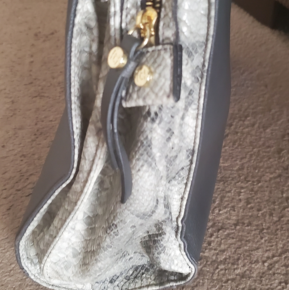 Faux snake skin laptop bag